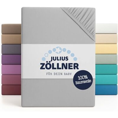 Julius Zöllner Hoeslaken voor babybed (60 x 120 cm/70 x 140 cm, jersey lichtgrijs) Julius Zöllner Hoeslaken voor babybed (60 x 120 cm/70 x 140 cm, jersey lichtgrijs)