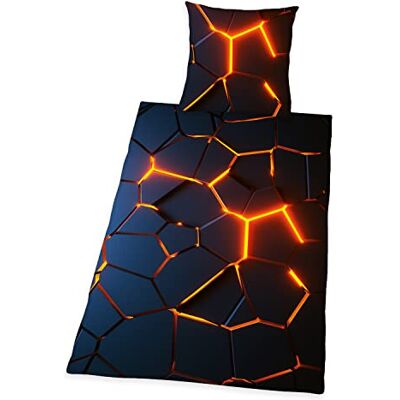 Herding Beddengoed, 3D-effect, omkeerbaar, kussensloop 80 x 80 cm, dekbedovertrek 135 x 200 cm, met eenvoudige ritssluiting, 100% katoen/renforcé Herding Beddengoed, 3D-effect, omkeerbaar, kussensloop 80 x 80 cm, dekbedovertrek 135 x 200 cm, met eenvoudige ritssluiting, 100% katoen/renforcé