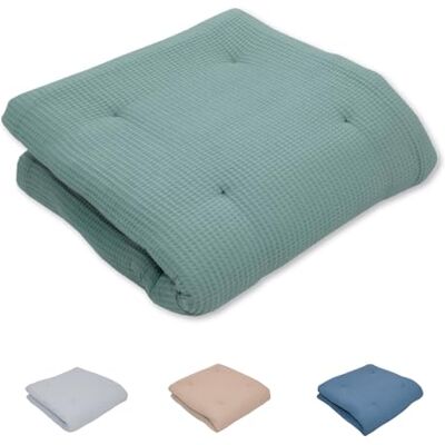 ULLENBOOM ® Baby kruipdeken 100x100 cm gewatteerd in salie groen (Made in EU) kruipdeken voor baby met 100% ÖkoTex katoen, perfect als babydeken, boxinzet & speelkleed ULLENBOOM ® Baby kruipdeken 100x100 cm gewatteerd in salie groen (Made in EU) kruipdeken voor baby met 100% ÖkoTex katoen, perfect als babydeken, boxinzet & speelkleed
