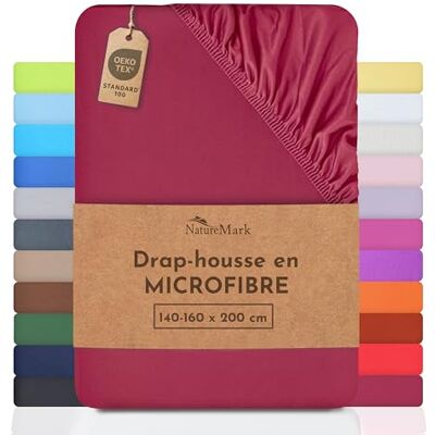 NatureMark Hoeslaken van microvezel, speciale prijs. Merkproduct in verschillende maten en kleuren, 100% polyester, 140 x 200 cm 160 x 200 cm NatureMark Hoeslaken van microvezel, speciale prijs. Merkproduct in verschillende maten en kleuren, 100% polyester, 140 x 200 cm 160 x 200 cm