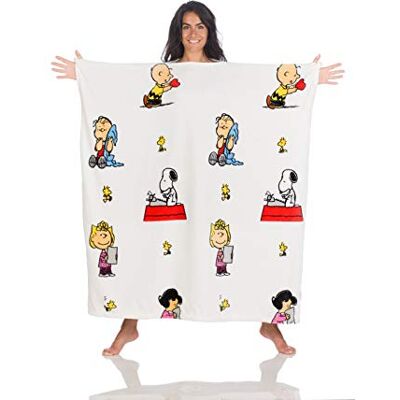 Kanguru Momonga Peanuts deken, polyester, meerkleurig, Eén maat voor volwassenen Kanguru Momonga Peanuts deken, polyester, meerkleurig, Eén maat voor volwassenen