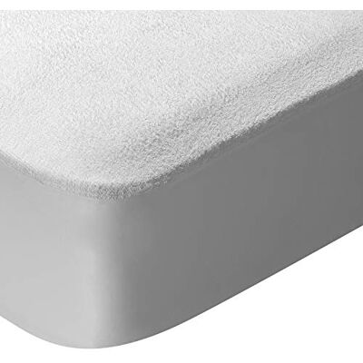 PIKOLIN Home Waterdichte matrasbeschermer van badstof, ademend, absorberend, extra zacht, Oeko-Tex gecertificeerd, voor bedden van 90, tot 32 cm hoogte, matrasbeschermer 90 x 190/200 cm PIKOLIN Home Waterdichte matrasbeschermer van badstof, ademend, absorberend, extra zacht, Oeko-Tex gecertificeerd, voor bedden van 90, tot 32 cm hoogte, matrasbeschermer 90 x 190/200 cm