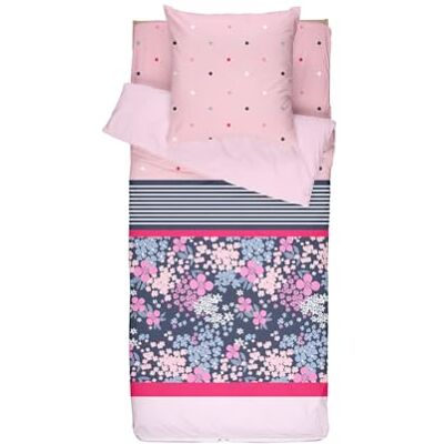 Bleu Calin Blauw Câlin Caradou kinderbeddengoed 4-delig dekbedovertrek inclusief, katoen, roze, 90 x 190 cm Bleu Calin Blauw Câlin Caradou kinderbeddengoed 4-delig dekbedovertrek inclusief, katoen, roze, 90 x 190 cm
