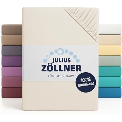 Julius Zöllner Jersey hoeslaken voor wieg, ecru, 90/40 cm Julius Zöllner Jersey hoeslaken voor wieg, ecru, 90/40 cm