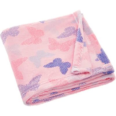 Playshoes Fleecedeken, roze vlinders, 75 x 100 cm Playshoes Fleecedeken, roze vlinders, 75 x 100 cm