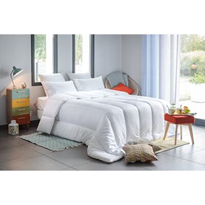 Blanrêve Serenity dekbed – behandeld tegen mijten – getemperd 300 g/m² – 140 x 200 cm – voor eenpersoonsbed – machinewasbaar – gemaakt in Frankrijk, wit Blanrêve Serenity dekbed – behandeld tegen mijten – getemperd 300 g/m² – 140 x 200 cm – voor eenpersoonsbed – machinewasbaar – gemaakt in Frankrijk, wit
