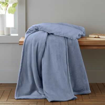 Catherine Lansfield Raschel Velvet Touch Deken, blauw, 130 x 170 cm Catherine Lansfield Raschel Velvet Touch Deken, blauw, 130 x 170 cm