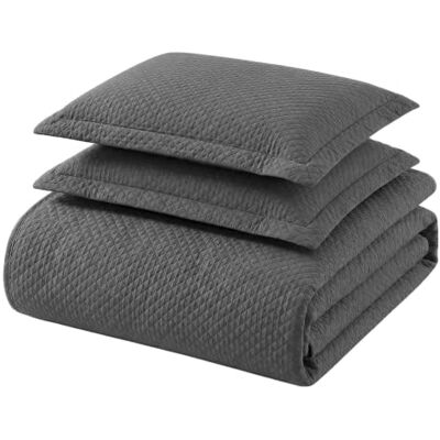 Superior Solitaire 3-delige katoenen beddengoedset Getextureerde decoratieve beddecoratie 2 kussenslopen Luchtige deken Matras beddengoed Decoratieve deken voor alle Superior Solitaire 3-delige katoenen beddengoedset Getextureerde decoratieve beddecoratie 2 kussenslopen Luchtige deken Matras beddengoed Decoratieve deken voor alle
