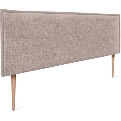 DHOME Hoofdbord van effen natuurlijk linnen met biezen, slaapkamer, modern, trending bed, bruin (aarde), 160 x 105 cm, met poten (voor bedden van 150/160 cm) DHOME Hoofdbord van effen natuurlijk linnen met biezen, slaapkamer, modern, trending bed, bruin (aarde), 160 x 105 cm, met poten (voor bedden van 150/160 cm)