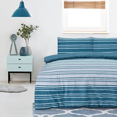 Sleepdown Beddengoedset voor kingsize bedden, katoen, blauwgroen Sleepdown Beddengoedset voor kingsize bedden, katoen, blauwgroen