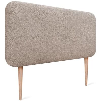 DHOME Hoofdeinde voor bed, glad, afgerond, van gladde stof, met poten, akoestisch, absorberend, voor slaapkamer (zand, 105 cm) DHOME Hoofdeinde voor bed, glad, afgerond, van gladde stof, met poten, akoestisch, absorberend, voor slaapkamer (zand, 105 cm)