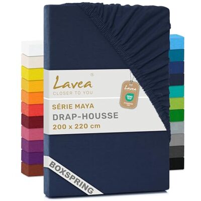 Lavea Jersey hoeslaken, Maya-series, 100% katoen, hoogwaardige afwerking, met elastische band, OekoTex100-gecertificeerd 100% Coton – Maya Drap Housse Doux et Respirant – Élastique Tout Autour – Matelas Jusqu’à 35 cm – OEKO-TEX® Lavea Jersey hoeslaken, Maya-series, 100% katoen, hoogwaardige afwerking, met elastische band, OekoTex100-gecertificeerd 100% Coton – Maya Drap Housse Doux et Respirant – Élastique Tout Autour – Matelas Jusqu’à 35 cm – OEKO-TEX®
