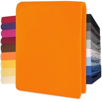 CelinaTex Lucina, hoeslaken, topper, boxspringmatras, katoen, 180 x 200 200 x 200 cm, oranje CelinaTex Lucina, hoeslaken, topper, boxspringmatras, katoen, 180 x 200 200 x 200 cm, oranje
