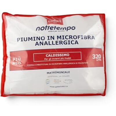 Gabel Nottetempo Dekbed van microvezel, zeer warm (2 cm), 205 x 250 x 2 cm, wit Gabel Nottetempo Dekbed van microvezel, zeer warm (2 cm), 205 x 250 x 2 cm, wit