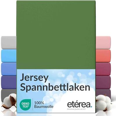 etérea Himmlische Qualität etérea comfort jersey hoeslaken 100% katoen, geschikt voor boxsprings en matrassen tot 25 cm dikte, cactus 200 x 200 cm, 200 x 220 cm etérea Himmlische Qualität etérea comfort jersey hoeslaken 100% katoen, geschikt voor boxsprings en matrassen tot 25 cm dikte, cactus 200 x 200 cm, 200 x 220 cm
