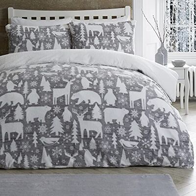 Fusion Dekbedovertrek kunstdieren fleece Eenpersoons bed (140 x 200 cm) 1 kussensloop Dekbedovertrek ijsbeer, hert en pinguïn Kerstbeddengoed/winterbeddengoed Decoraties Fusion Dekbedovertrek kunstdieren fleece Eenpersoons bed (140 x 200 cm) 1 kussensloop Dekbedovertrek ijsbeer, hert en pinguïn Kerstbeddengoed/winterbeddengoed Decoraties