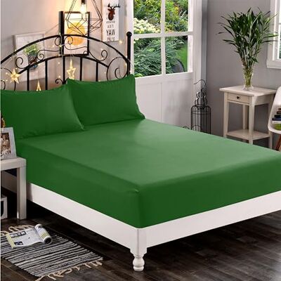 Elegant Comfort Premium hotelkwaliteit hoeslaken 1500, zachte microvezel, diepe zak tot 40,6 cm, kreuk- en lichtbestendig, Californisch kingsize bed, groen Elegant Comfort Premium hotelkwaliteit hoeslaken 1500, zachte microvezel, diepe zak tot 40,6 cm, kreuk- en lichtbestendig, Californisch kingsize bed, groen