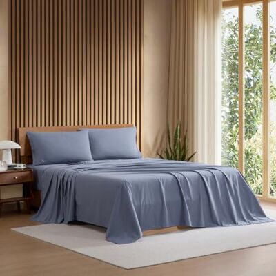 Lacoste Beddengoedset van katoen, indigo vintage, tweepersoonsbed Lacoste Beddengoedset van katoen, indigo vintage, tweepersoonsbed