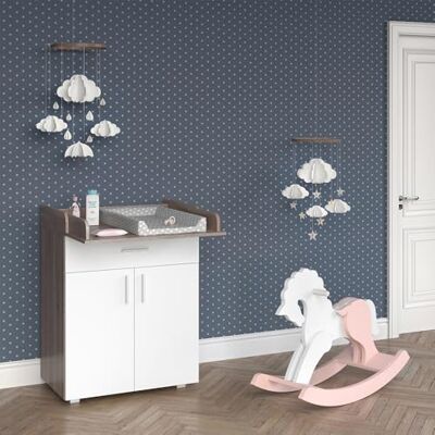 Vicco Luiercommode "Lena", wit/sonoma, 75,2 x 101,5 cm Vicco Luiercommode "Lena", wit/sonoma, 75,2 x 101,5 cm