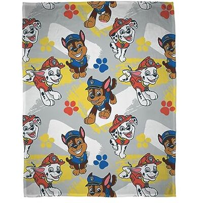 Character World Officieel gelicentieerde Paw Patrol fleecedeken, superzachte en warme sprei met spatpatroon met Marshall en Skye, perfect voor thuis, slaapkamer, camping Character World Officieel gelicentieerde Paw Patrol fleecedeken, superzachte en warme sprei met spatpatroon met Marshall en Skye, perfect voor thuis, slaapkamer, camping