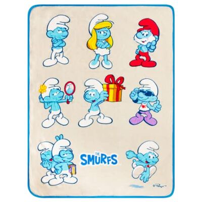 Franco Collectibles Smurfen Superzachte sprei Micro Raschel, 116,8 x 152,4 cm (officieel gelicentieerd product) Franco Collectibles Smurfen Superzachte sprei Micro Raschel, 116,8 x 152,4 cm (officieel gelicentieerd product)