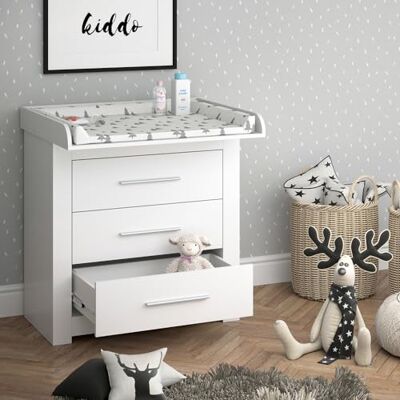 Vicco Aankleedcommode "Miro", wit, 86,6 x 86,5 cm Vicco Aankleedcommode "Miro", wit, 86,6 x 86,5 cm