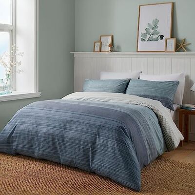Fusion Fairhaven dekbedovertrekset voor kingsize bed, blauw Fusion Fairhaven dekbedovertrekset voor kingsize bed, blauw