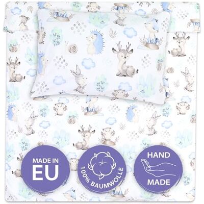 Totsy Baby Kinderdekbedovertrek 100 x 135 cm kinderbeddensets kussensloop 60x40, van katoen, egel Totsy Baby Kinderdekbedovertrek 100 x 135 cm kinderbeddensets kussensloop 60x40, van katoen, egel