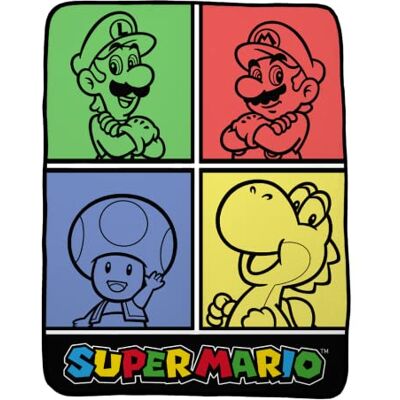Franco Collectibles Super Mario Bedding Super zachte microvezel sprei 116,8 x 152,4 cm (officieel gelicentieerd product) Franco Collectibles Super Mario Bedding Super zachte microvezel sprei 116,8 x 152,4 cm (officieel gelicentieerd product)