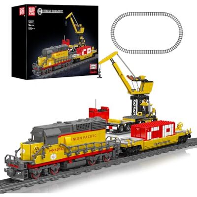 Mould King 12027 Treinbouwset, diesellocomotief SD40-2 met motor, afstandsbediening spoortrein, cadeau voor volwassenen/verzamelaars (1170 stuks) Mould King 12027 Treinbouwset, diesellocomotief SD40-2 met motor, afstandsbediening spoortrein, cadeau voor volwassenen/verzamelaars (1170 stuks)
