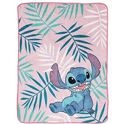 Jay Franco Disney Lilo & Stitch wollige deken, bloemenpatroon, 130 x 150 cm Jay Franco Disney Lilo & Stitch wollige deken, bloemenpatroon, 130 x 150 cm