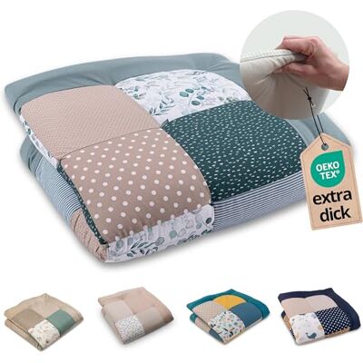 ULLENBOOM Kruipmat voor baby's, 100 x 100 cm, 100% Oeko-Tex materialen TOG 2,5, buitenstof: 100% katoen, gevoerd, Oeko-Tex gecertificeerd, gemakkelijk te openen en te sluiten, gemaakt in de EU ULLENBOOM Kruipmat voor baby's, 100 x 100 cm, 100% Oeko-Tex materialen TOG 2,5, buitenstof: 100% katoen, gevoerd, Oeko-Tex gecertificeerd, gemakkelijk te openen en te sluiten, gemaakt in de EU