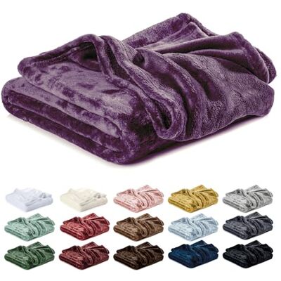 Lavea ® Fleecedeken van microvezel, 270 x 240 cm, paars Zachte en warme fleecedeken, grote bankdeken voor bed en bank, wollig, ademend en onderhoudsvriendelijk Lavea ® Fleecedeken van microvezel, 270 x 240 cm, paars Zachte en warme fleecedeken, grote bankdeken voor bed en bank, wollig, ademend en onderhoudsvriendelijk