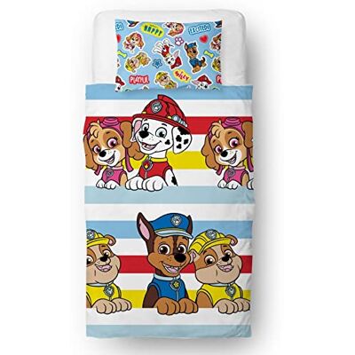 Character World Paw Patrol Brands Omkeerbare beddengoedset voor kinderen, met dekbedovertrek en bijpassende kussensloop Character World Paw Patrol Brands Omkeerbare beddengoedset voor kinderen, met dekbedovertrek en bijpassende kussensloop