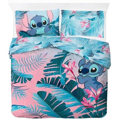 Jay Franco Disney Lilo & Stitch beddengoed voor 2 personen, beddengoed voor kinderen, met kussensloop 50 x 70 cm, katoen, machinewasbaar Jay Franco Disney Lilo & Stitch beddengoed voor 2 personen, beddengoed voor kinderen, met kussensloop 50 x 70 cm, katoen, machinewasbaar