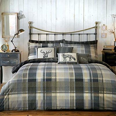 DREAMS AND DRAPES Boudoir Kussen Gevuld 100% Geborsteld Katoen Connolly Check Dreams & Drapes, Houtskool, Donsset: Single DREAMS AND DRAPES Boudoir Kussen Gevuld 100% Geborsteld Katoen Connolly Check Dreams & Drapes, Houtskool, Donsset: Single