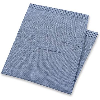 Sterntaler Baylee gebreide deken, leeftijd: voor baby's vanaf de geboorte, 75 x 90 cm, blauw Sterntaler Baylee gebreide deken, leeftijd: voor baby's vanaf de geboorte, 75 x 90 cm, blauw