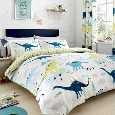 Bedlam Multicolor dinosaurus beddengoed set, glow in the dark, tweepersoons meerkleurig Bedlam Multicolor dinosaurus beddengoed set, glow in the dark, tweepersoons meerkleurig