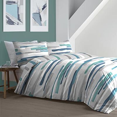 Fusion Clifton tweepersoons beddengoed blauwgroen Fusion Clifton tweepersoons beddengoed blauwgroen