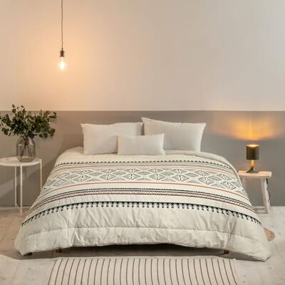 Bleu Calin Bleu Câlin SABANA Dekbed voor 1-persoonsbed, microvezel, crème/zand/zwart, 140 x 200 cm Bleu Calin Bleu Câlin SABANA Dekbed voor 1-persoonsbed, microvezel, crème/zand/zwart, 140 x 200 cm