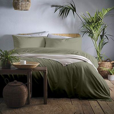 Appletree Cassia-Relaxed Beddengoedset, 3-delig, 100% katoen, kaki, tweepersoonsbed Appletree Cassia-Relaxed Beddengoedset, 3-delig, 100% katoen, kaki, tweepersoonsbed
