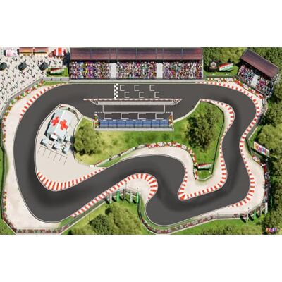 SkippiDoo Loopbaan kinderloper en automatten Kinderkamermat met antislip, ideaal voor plezier met auto's, Formule 1-stijl Race Track (180 x SkippiDoo Loopbaan kinderloper en automatten Kinderkamermat met antislip, ideaal voor plezier met auto's, Formule 1-stijl Race Track (180 x