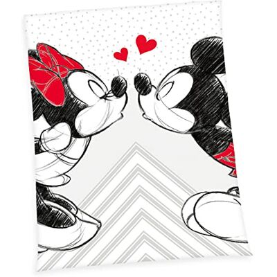Herding Zachte deken van microvezel, Disney's Mickey & Minnie, 150 x 200 cm, 100% polyester Herding Zachte deken van microvezel, Disney's Mickey & Minnie, 150 x 200 cm, 100% polyester