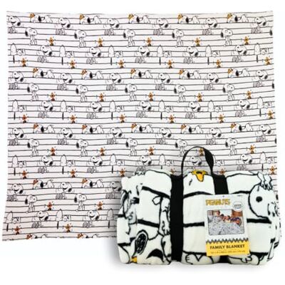 Franco Peanuts Snoopy Bedding Supercomfortabele oversized deken voor het gezin, 304,8 x 274,3 cm, (officieel gelicentieerd product) Franco Peanuts Snoopy Bedding Supercomfortabele oversized deken voor het gezin, 304,8 x 274,3 cm, (officieel gelicentieerd product)