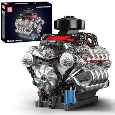 Mould King 10171 Techniek V8 Motorbouwstenen, 487-delig, bouwstenen, cadeau voor volwassenen Mould King 10171 Techniek V8 Motorbouwstenen, 487-delig, bouwstenen, cadeau voor volwassenen