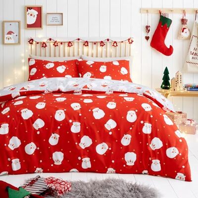 Fusion Kerstman dekbedovertrek rood kingsize beddengoed (230 x 220 cm) kerstman beddengoed set omkeerbaar ontwerp (grijs/rood) kerstman beddengoed set kerstbeddengoed set Fusion Kerstman dekbedovertrek rood kingsize beddengoed (230 x 220 cm) kerstman beddengoed set omkeerbaar ontwerp (grijs/rood) kerstman beddengoed set kerstbeddengoed set