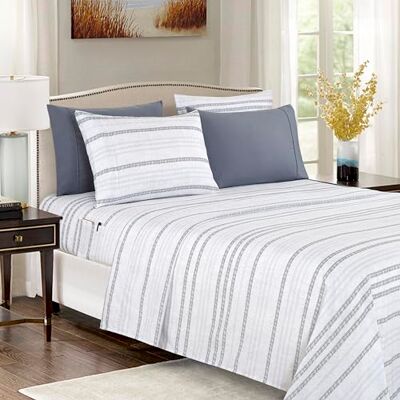 Elegant Comfort Zacht en comfortabel 6-delige beddengoedset van microvezel in hotelkwaliteit 1500, diepe zak, kreukvrij, bloemenpatroon, groot bed, grijs (traci) Elegant Comfort Zacht en comfortabel 6-delige beddengoedset van microvezel in hotelkwaliteit 1500, diepe zak, kreukvrij, bloemenpatroon, groot bed, grijs (traci)
