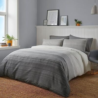Fusion Fairhaven Dekbedovertrekset, kingsize, antraciet Fusion Fairhaven Dekbedovertrekset, kingsize, antraciet