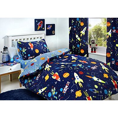 Bedlam Supersonic Lichtgevend beddengoed Tweepersoonsbed Blauw Beddengoed Bedlam Supersonic Lichtgevend beddengoed Tweepersoonsbed Blauw Beddengoed