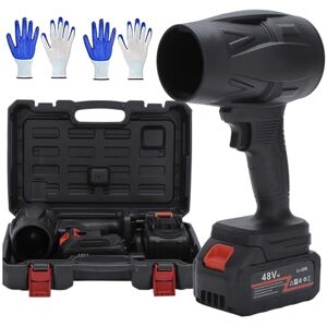 JXYQZD Turbo Jet Bladblazer Turbodry, snoerloze bladblazer 48 V met 2 batterijen, voor drogen, reinigen en sneeuwruimen JXYQZD Turbo Jet Bladblazer Turbodry, snoerloze bladblazer 48 V met 2 batterijen, voor drogen, reinigen en sneeuwruimen